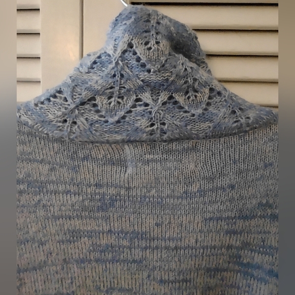 NWT alfred dunner Classic Blue Scarf Sweater, Petite size PXL, Long sleeve - Picture 5 of 7